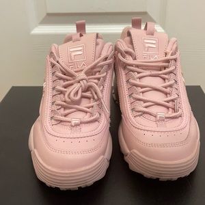 Pastel Pink Chnky Fila Sneakers